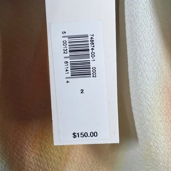 NEW Banana Republic Dress Womens 2 pink orange green water color maxi - Picture 6 of 11